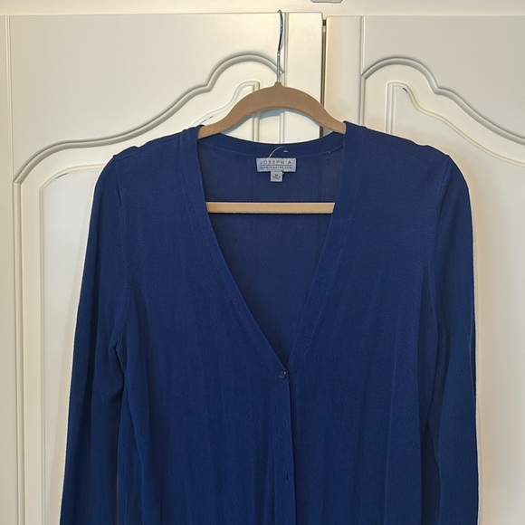 Joseph A Blue Long Cardigan Sweater- Women’s Medium- NWOT - Picture 5 of 6
